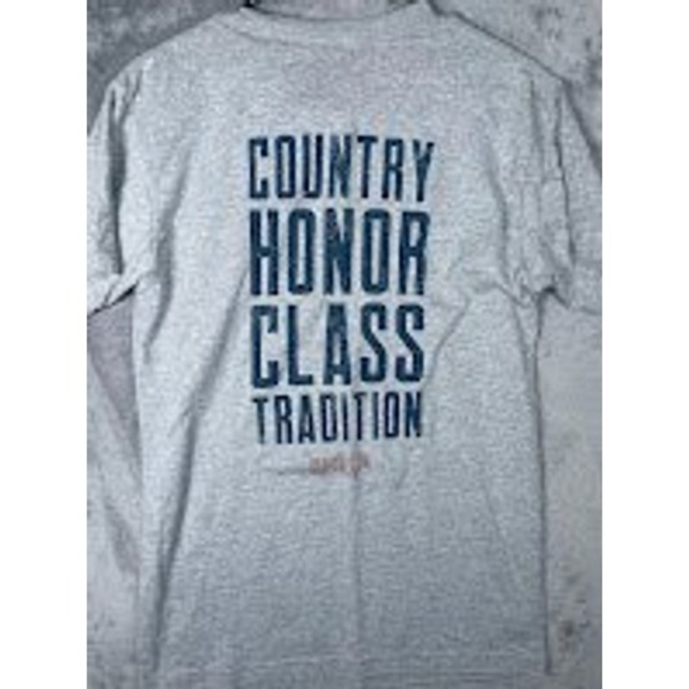 NWT Baseballism Mens Flag Man Core Values T-Shirt Heather Gray Size Small